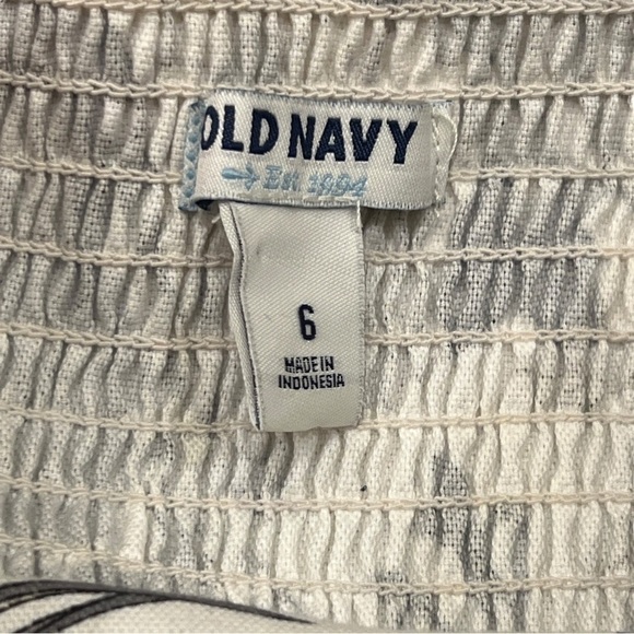 OLD NAVY Strapless Gray & White Floral Midi Party Strapless Dress, Size 6 - Picture 3 of 16